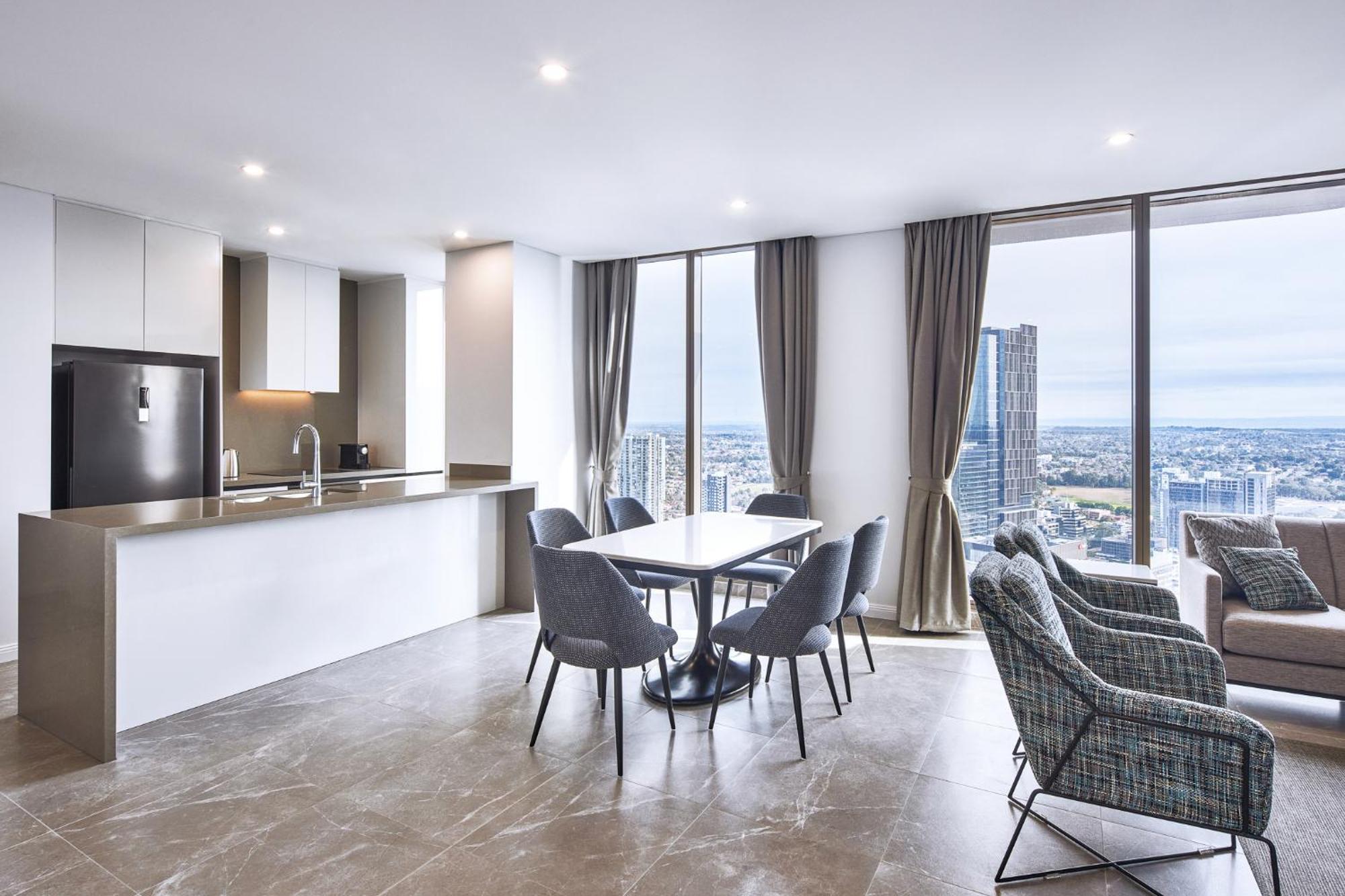 Meriton Suites George Street, Parramatta Sídney Exterior foto